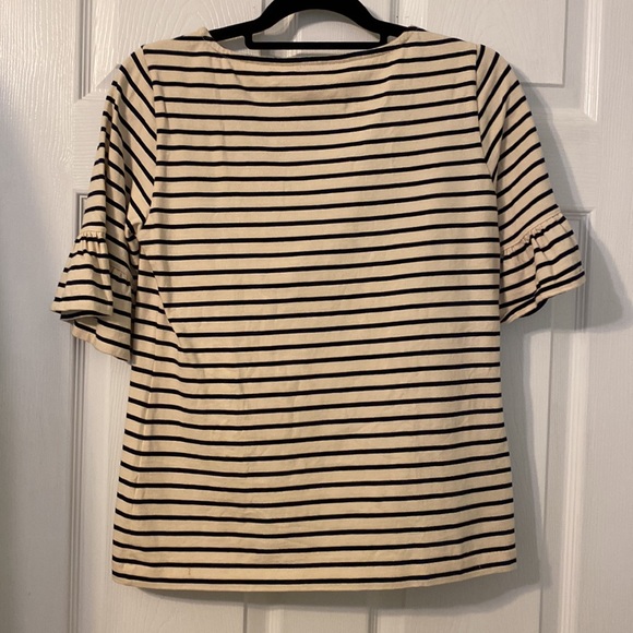J Crew Factory stripped ruffle sleeve tunic - Picture 4 of 4